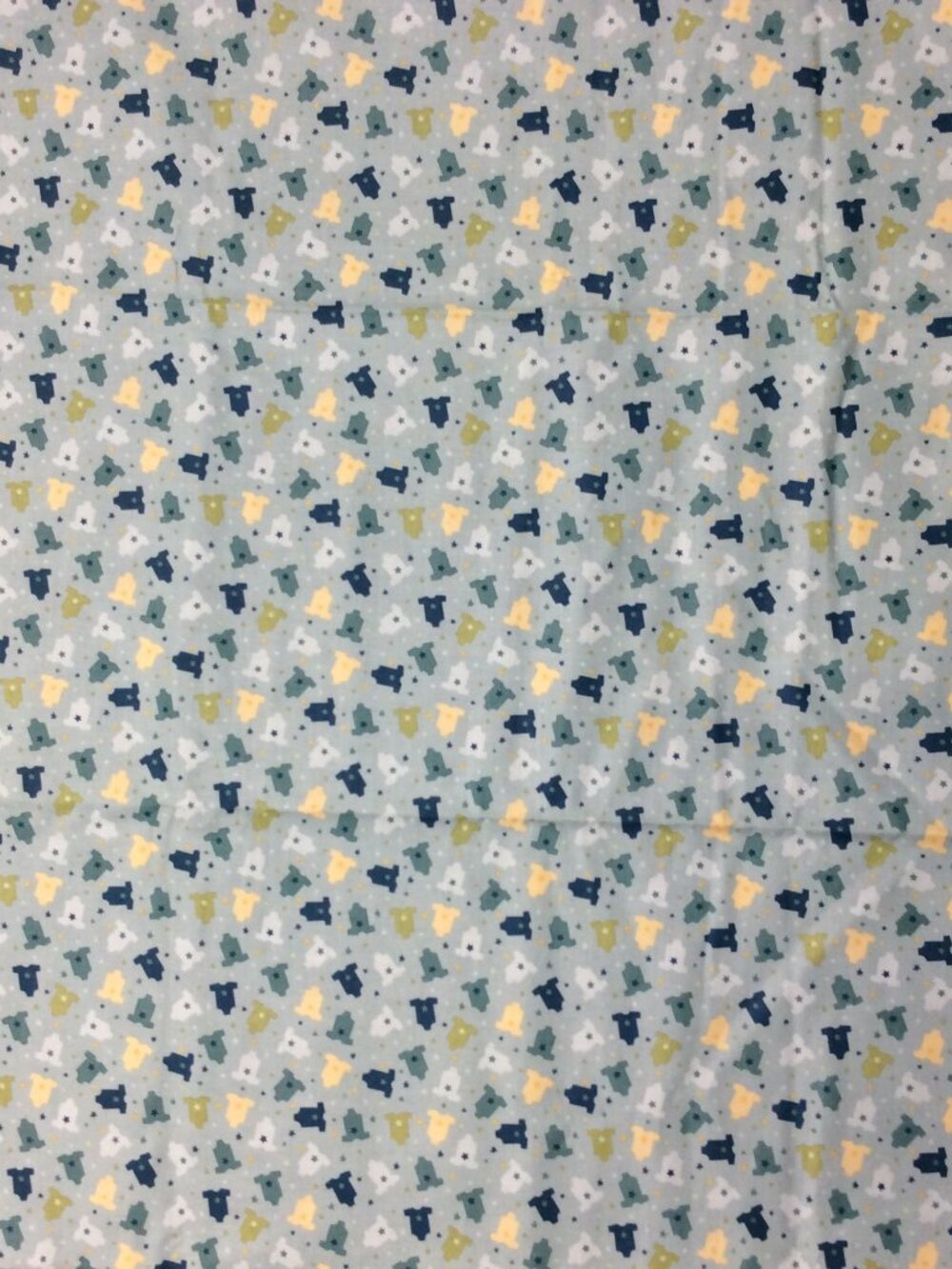 Riley Blake Fabric Baby Boy 2025 Blue Green Background 1 yd 21" Stars Outfits